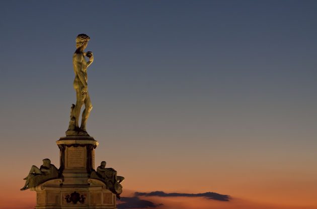 Foto tijdens het gouden uur in Florence, Itali\u00eb 