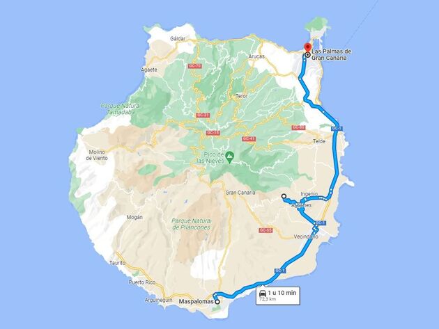 Een roadtrip over de drukste weg van Gran Canaria: de GC-1