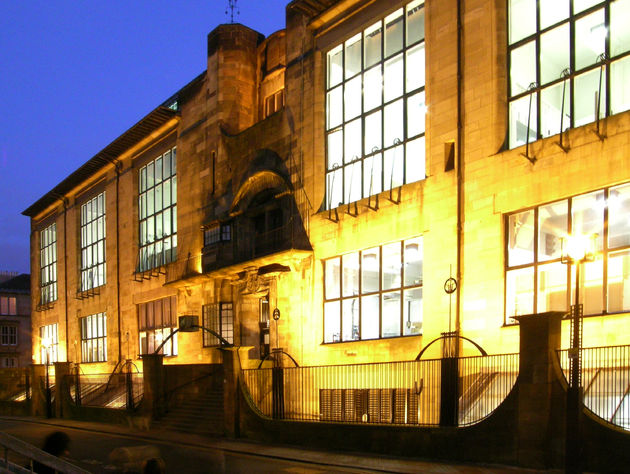 Glasgow School of Art by night