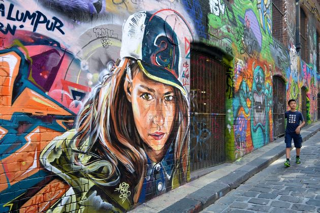 Graffiti street art in Hosier Lane