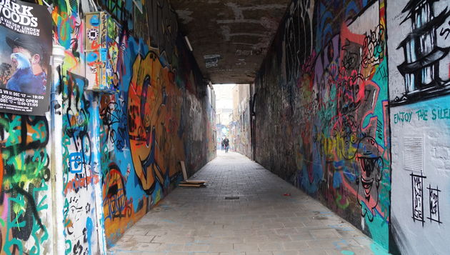 Graffiti in Gent is inmiddels een kunstvorm en nauw verbonden met de stad