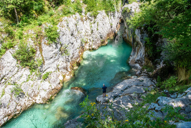 Wandel naar het hoogste punt van de Great So\u010da Gorge