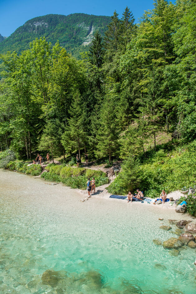 In de zomer staat het water vrij laag