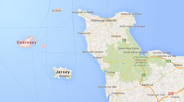 Guernsey ligt net voor de kust van Normandi\u00eb