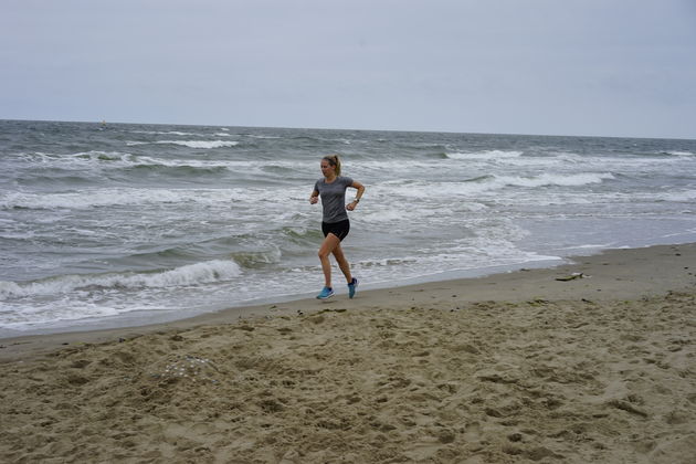 En een stukje over het strand, zo fijn!