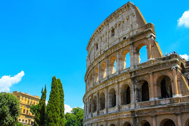 Het Colosseum is nog mooier bij een strakblauwe hemel.