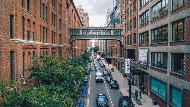 Wandelen over High Line Park is ook genieten van de straten in NYC