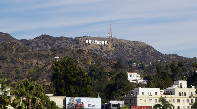 Hollywood Sign symbool voor Los Angeles (alternatief)