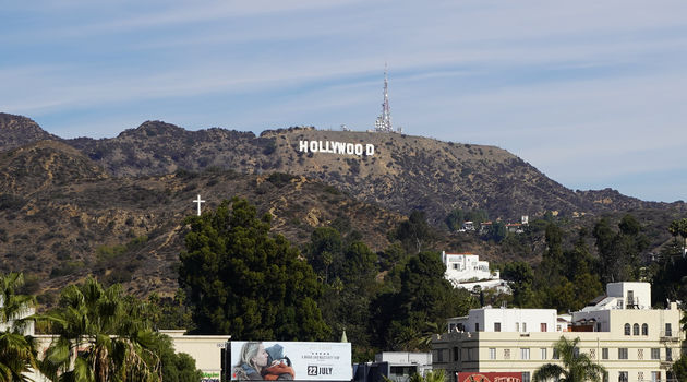 Hollywood Sign symbool voor Los Angeles (alternatief)
