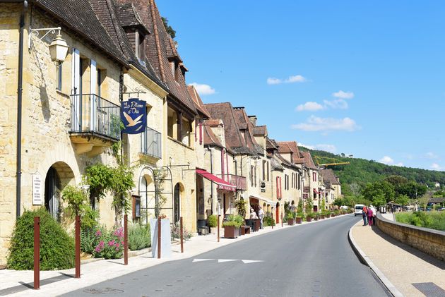 La Roque-Gageac op een zomerse dag