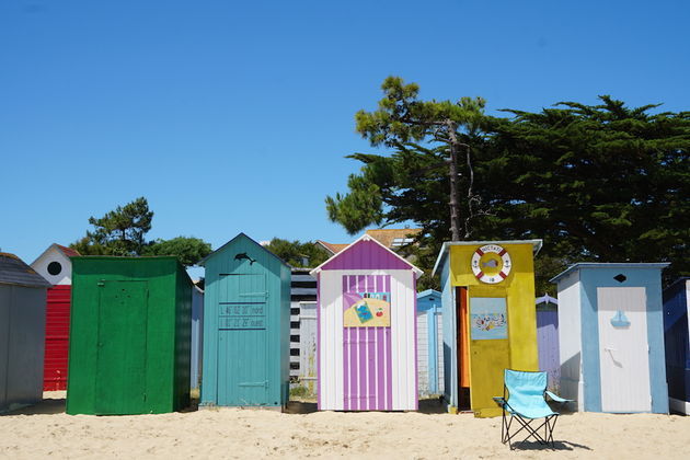 De beroemde strandhuisjes van Boirie Beach op het Franse eiland \u00cele d`Ol\u00e9ron