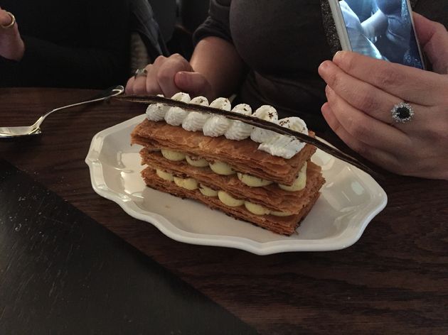 Heerlijk toetje: millefeuille.