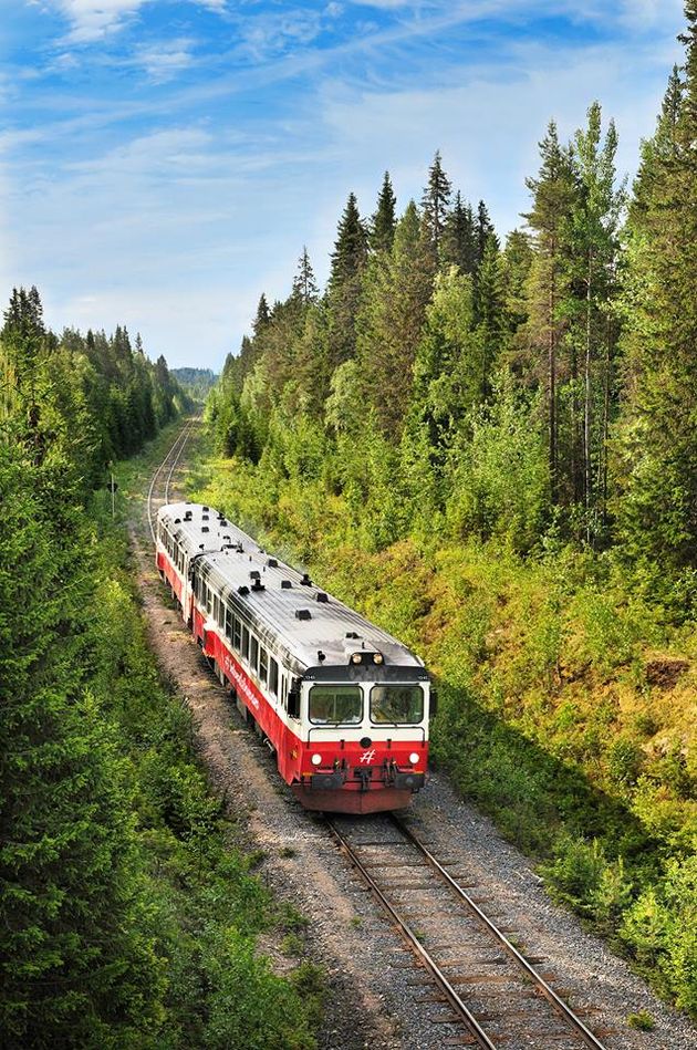 Schitterend uitzicht tijdens een treinreis met Inlandsbanan door Zweden