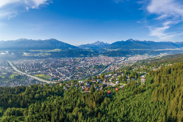 Vanaf de Nordkette heb je waanzinnig uitzicht over de stad