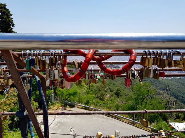 Slotjes voor verliefde stelletjes bij het Tibidabo park