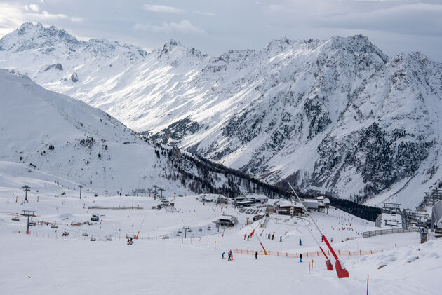Het skigebied van Ischgl ligt hoog en is zeer sneeuwzeker