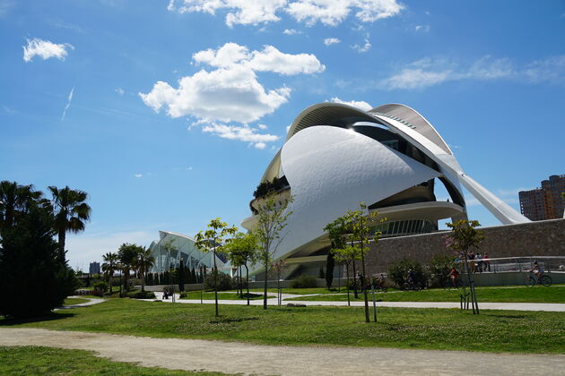En dan sta je ineens voor het Ciudad de las Artes y las Ciencias