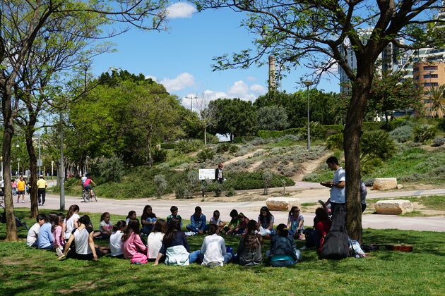 Les krijgen in de buitenlucht