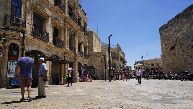 Het eerste beeld van de Oude Stad direct na de Jaffa Gate