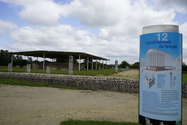 De Romeinse tempel net buiten Jublains