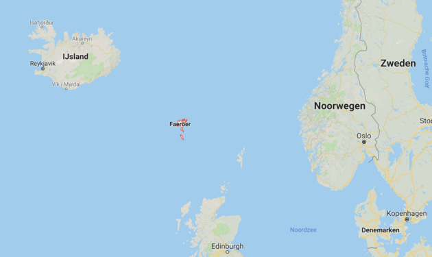 De eilanden liggen tussen IJsland, Schotland en Noorwegen in