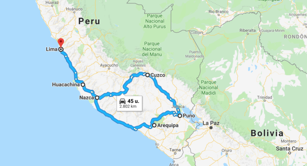 De ideale route voor een rondreis door Peru