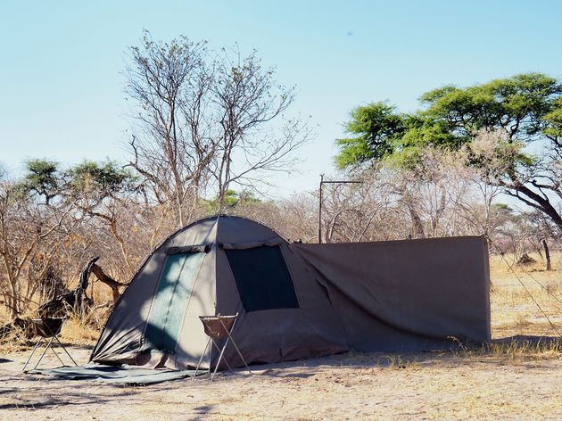 Na iedere reisdag staat je tent al klaar op de nieuwe kampeerplek.