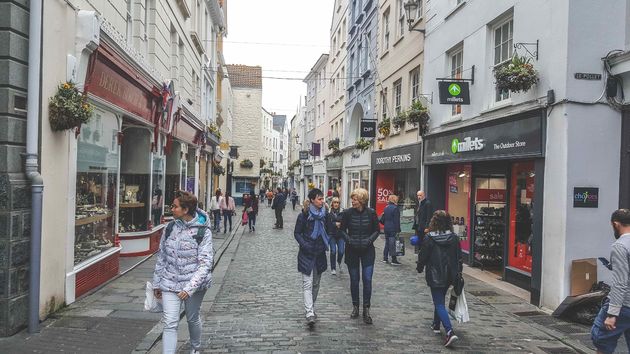 Het gezellige centrum van Guernsey