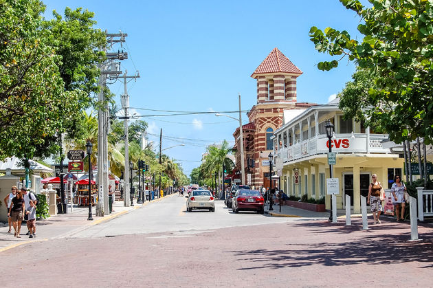 Key West heeft een gezellig, klein centrum