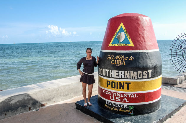 Het uitkijkpunt naar Cuba op het meest zuidelijke puntje van Amerika