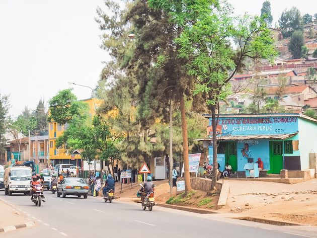 Hoofdstad Kigali ligt verspreid over een uitgestrekt heuvelachtig gebied.