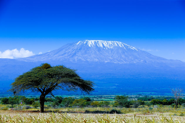 De Kilimanjaro in Tanzania, de hoogste berg van Afrika