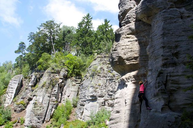 Klimmen in Boheems paradijs in Tsjechi\u00eb, Noortje did it!