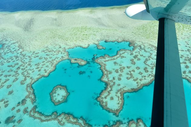 Adembenemend mooi: het Great Barrier Reef  van bovenaf!