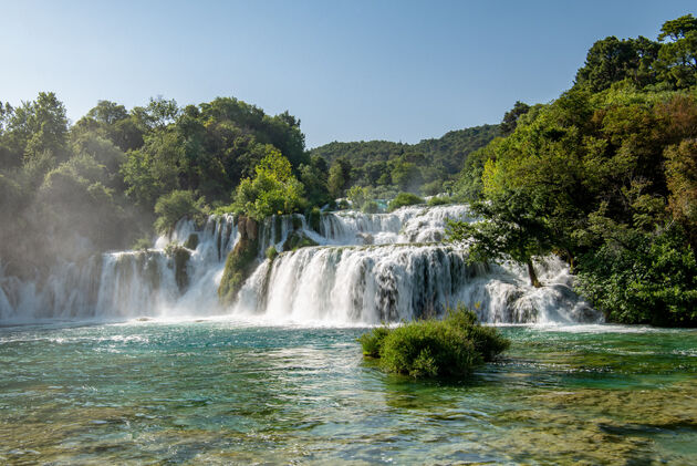 De Krka watervallen in Kroati\u00eb
