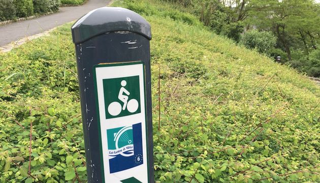 Overal vind je de bordjes met `La Loire a Velo`