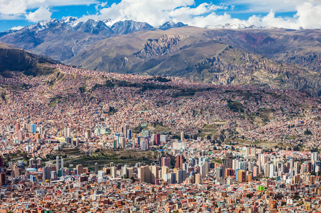 Adembenemend uitzicht over La Paz!Foto: saiko3p - Fotolia