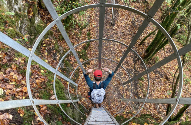 De fameuze ladderjeswandeling in Rochehaut