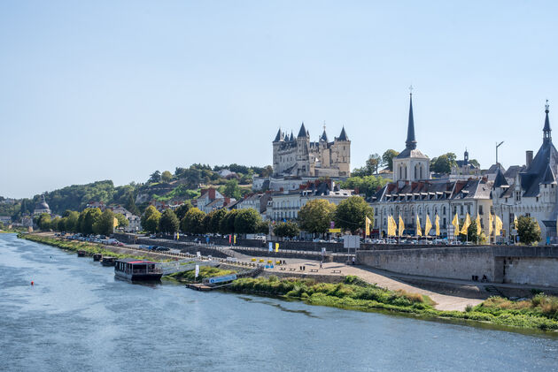 E\u00e9n van de stops tijdens het fietsen van La Loire \u00e0 V\u00e9lo: het mooie stadje Saumur