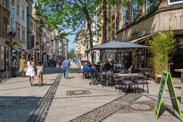 Gezelligheid in het centrum van Luxemburg Stad