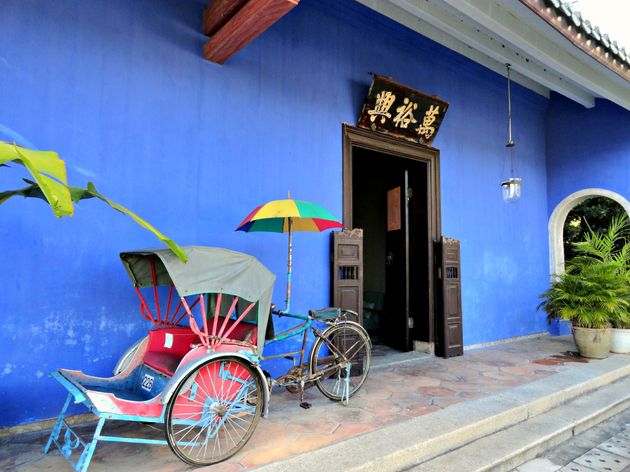 De beroemde Blue Mansion in George Town