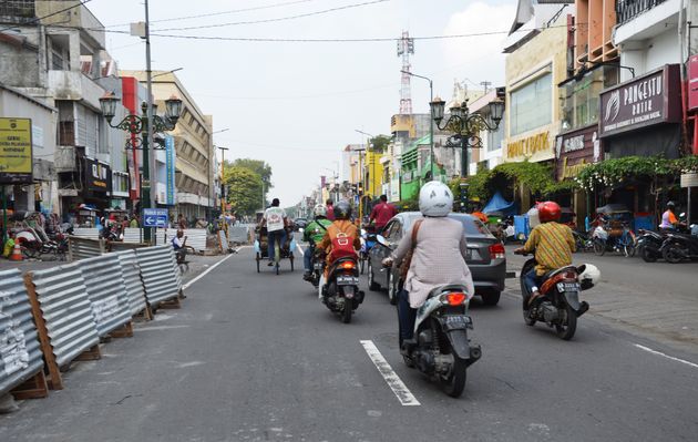 Jalan Malioboro is de hoofdstraat van Jogjakarta