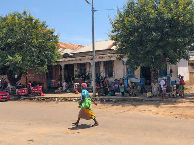 Straatbeeld in Maputo