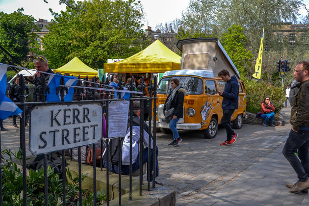 In de stad zijn verschillende marktjes te vinden, dit was de Stockbridge markt op zondag.