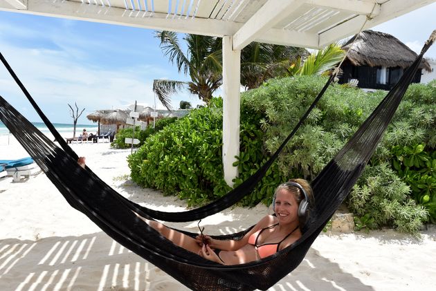 Chillen in een hangmat bij Coco Tulum