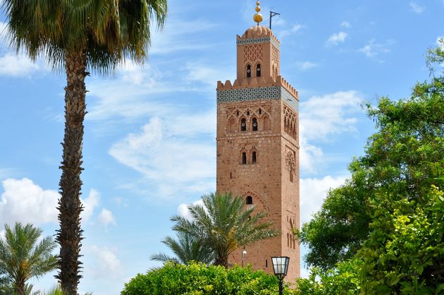 De Koutoubia-moskee in koningsstad Marrakech