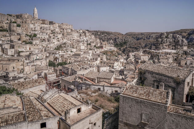 Prachtig uitzicht op de magische stad Matera