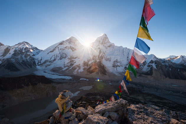 De hoogste berg ter wereld: Mount Everest in Nepal