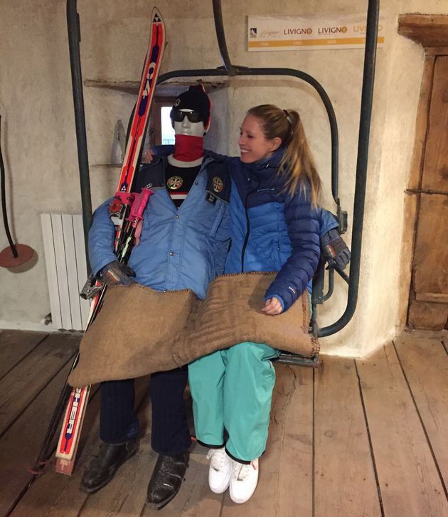 Deze skilift was tot een paar jaar geleden in gebruik, nu te zien in het museum van Livigno