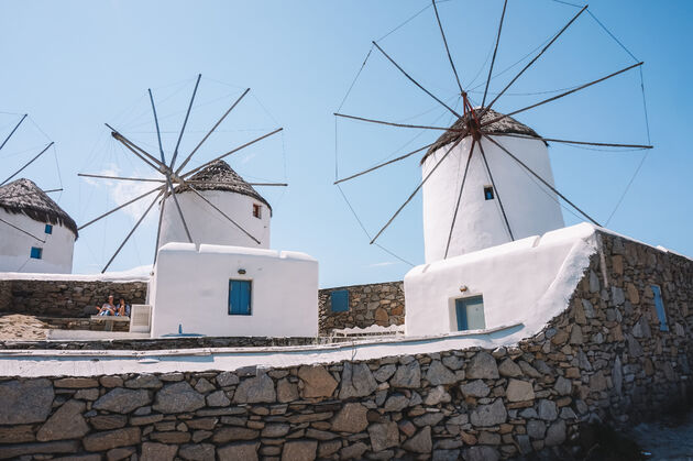 De beroemde windmolens van Mykonos